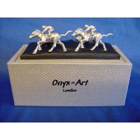 ONYX-ART CUFFLINK SET - RACEHORSE